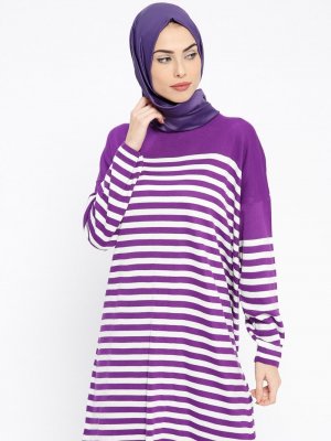 PİLİSE Mor Triko Tunik