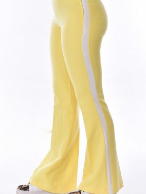 Sefamerve Sarı Şeritli İspanyol Paça Pantolon