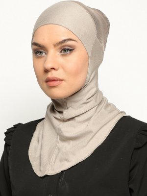 Ecardin Açık Vizon Clima Fit Hijab Bone