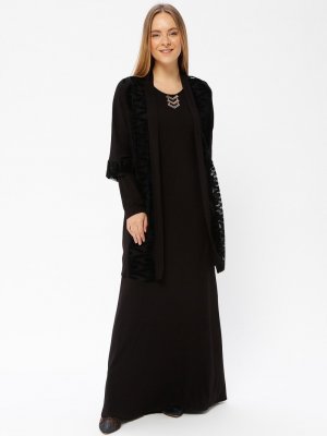 Le Mirage Siyah Yelekli Elbise Takım