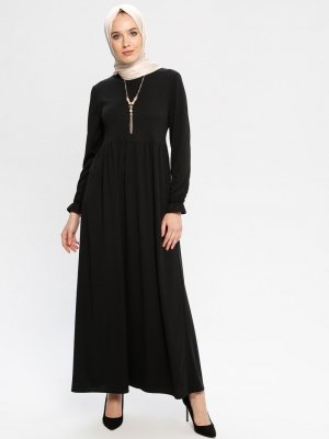 ECESUN Siyah Kolyeli Elbise