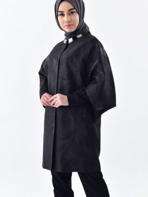 Sefamerve Siyah Taş İşlemeli Ceket
