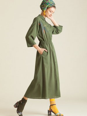 Kuaybe Gider Yeşil Elbise
