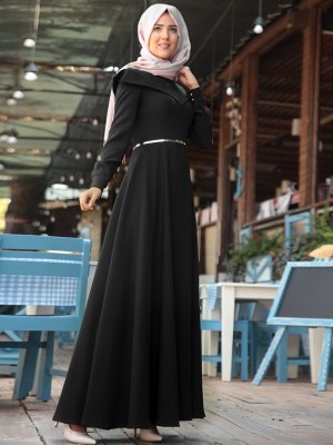 Nurkombin Siyah Nefes Elbise