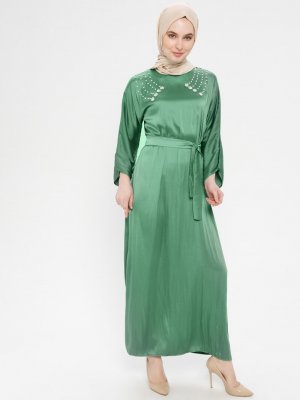 Tuncay Yeşil İncili Elbise