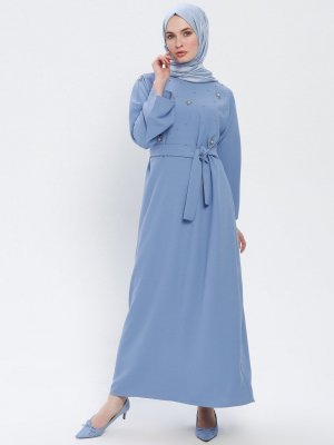 Tuncay Mavi İncili Elbise