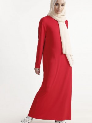Sefamerve Kırmızı Basic Elbise