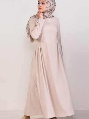 Sefamerve Vizon Yandan Pileli Elbise