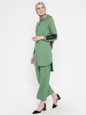 Armalux Yeşil Tunik&Pantolon İkili Takım