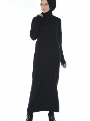 Sefamerve Siyah Triko Elbise
