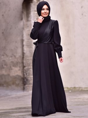 Nurgül Çakır Siyah Reyyan Abiye Elbise