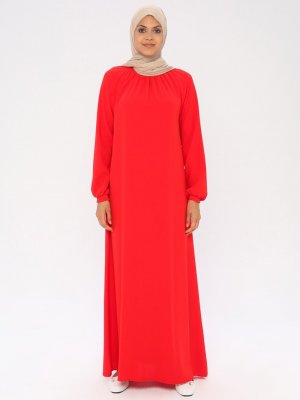 ModaNaz Kırmızı Namaz Elbisesi
