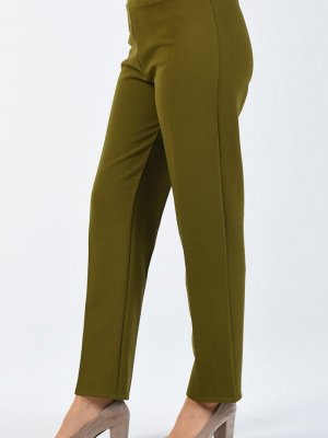 Sefamerve Haki Yeşil Beli Lastikli Pantolon