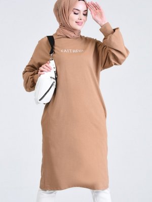 Sefamerve Camel Spor Uzun Tunik