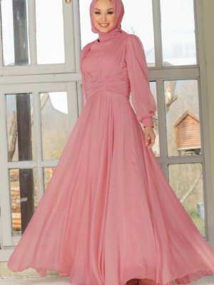 Neva Style Somon Janjan Abiye Elbise