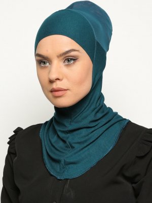 Ecardin Petrol Yeşili Clima Fit Hijab Bone