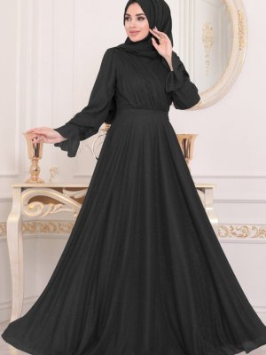 Neva Style Siyah Abiye Elbise