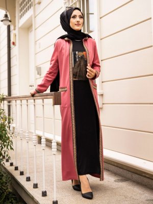 Tofisa Gül Kurusu Elbise&Ceket İkili Takım