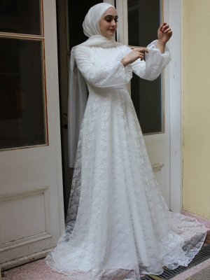 Zehrace Ekru Hürrem Nikahlık Elbise