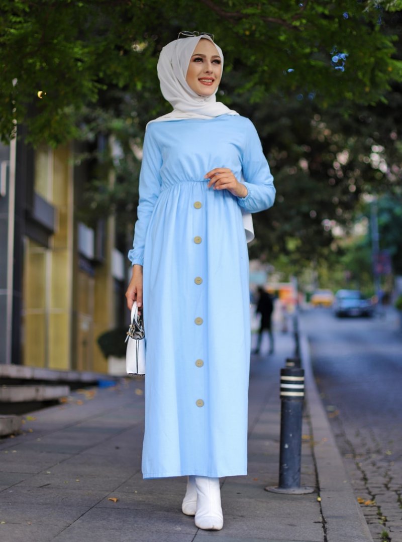 Tofisa Bebe Mavi Şamre Elbise